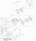 Air Cleaner Exhaust System Diagram and Parts List for 20T132-0598-F1  Briggs and Stratton Engine